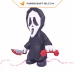 Papercraft Ghostface Scream in origami