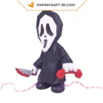 Papercraft Ghostface Scream em origami