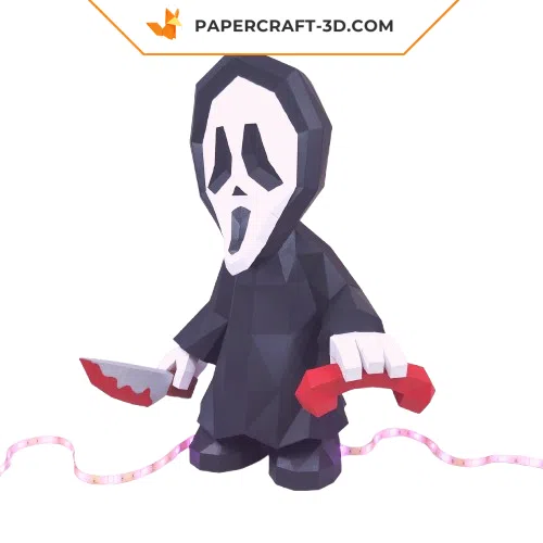 Ghostface Scream Papercraft als Origami
