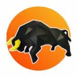 Papercraft toro negro en origami 3D, vista 2, vista 3