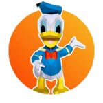 Papercraft von Donald Duck in 3D Origami