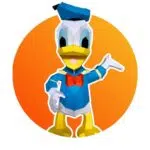 Papercraft de Donald Duck en origami 3D, weergave 2