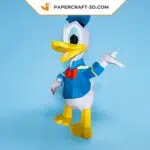 Papercraft von Donald Duck in 3D Origami