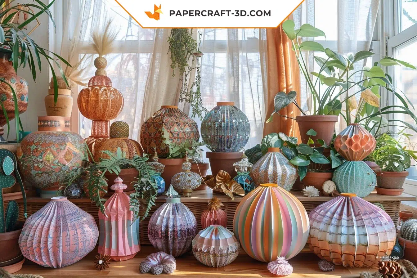 How can Papercraft-3D.com products complement my bohemian decor?