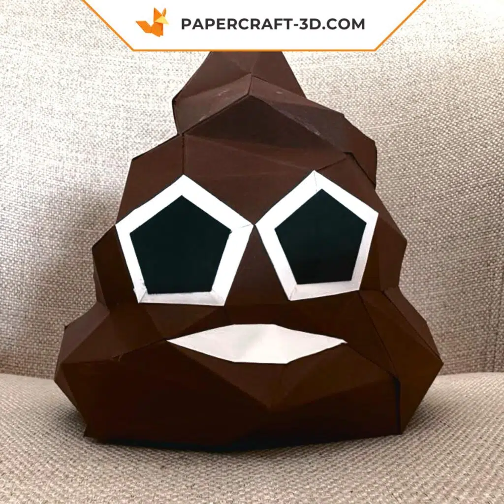 Papercraft de cocô divertido em origami 3D