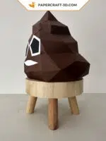 Papercraft de cocô divertido em origami 3D