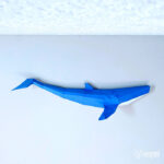 Papercraft eines Blauwals in 3D-Origami
