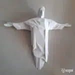 Papercraft del Cristo Redentore in origami 3D