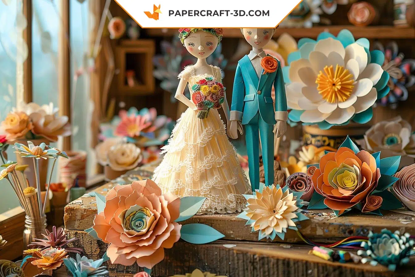Comece sua decoração de casamento DIY com papercraft-3d.com
