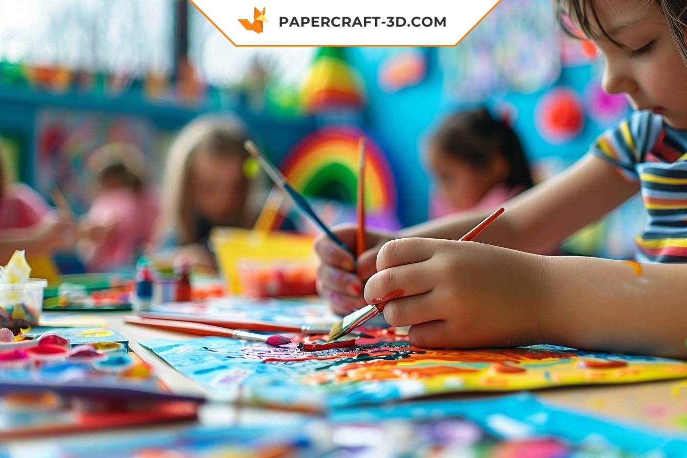 How can you get your children involved in arts and crafts at home?