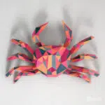 Papercraft de cangrejo en origami 3D