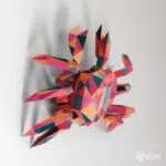 Papercraft de cangrejo en origami 3D