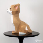 Papercraft of Chihuahua in 3D origami