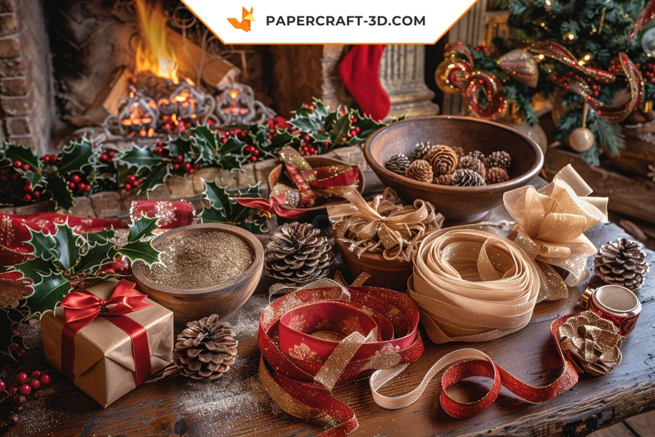 Materials for your DIY Christmas decorations