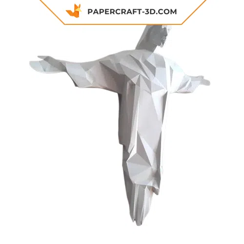 Papercraft du Christ rédempteur en origami 3D