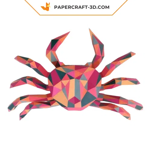 Papercraft de caranguejo em origami 3D Papercraft de caranguejo em origami 3D