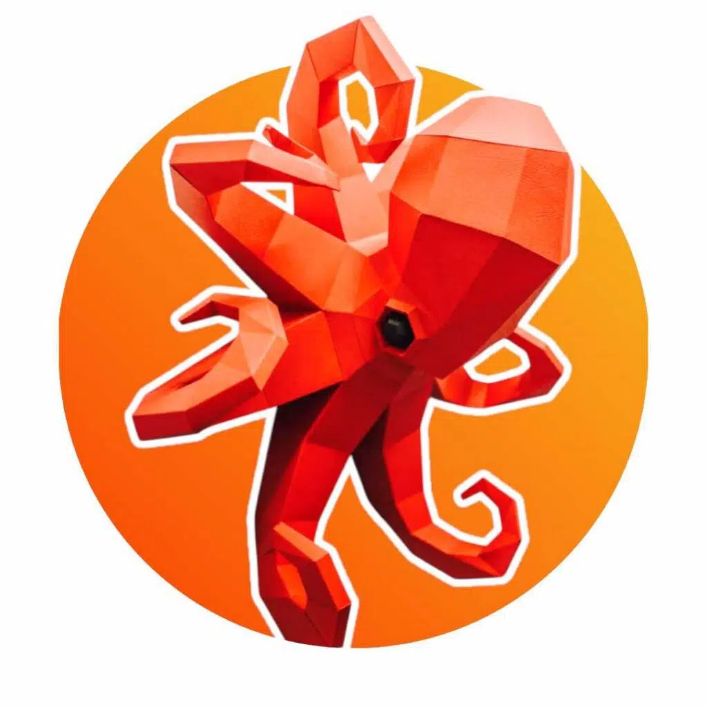 Riesige Wandkrake aus Origami-Papercraft