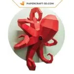 papercraft pieuvre origami papier 3D