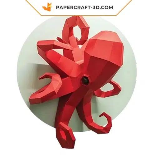 papercraft pieuvre origami papier 3D