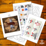 Papercraft cat on its branch origami 3D