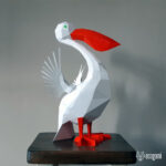 Papercraft pellicani in origami 3D