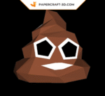 Papercraft de cocô divertido em origami 3D