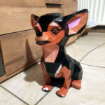 Papercraft of Chihuahua in 3D origami