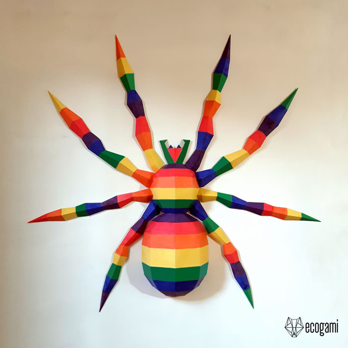 Papercraft araña en origami Papercraft araña en origami