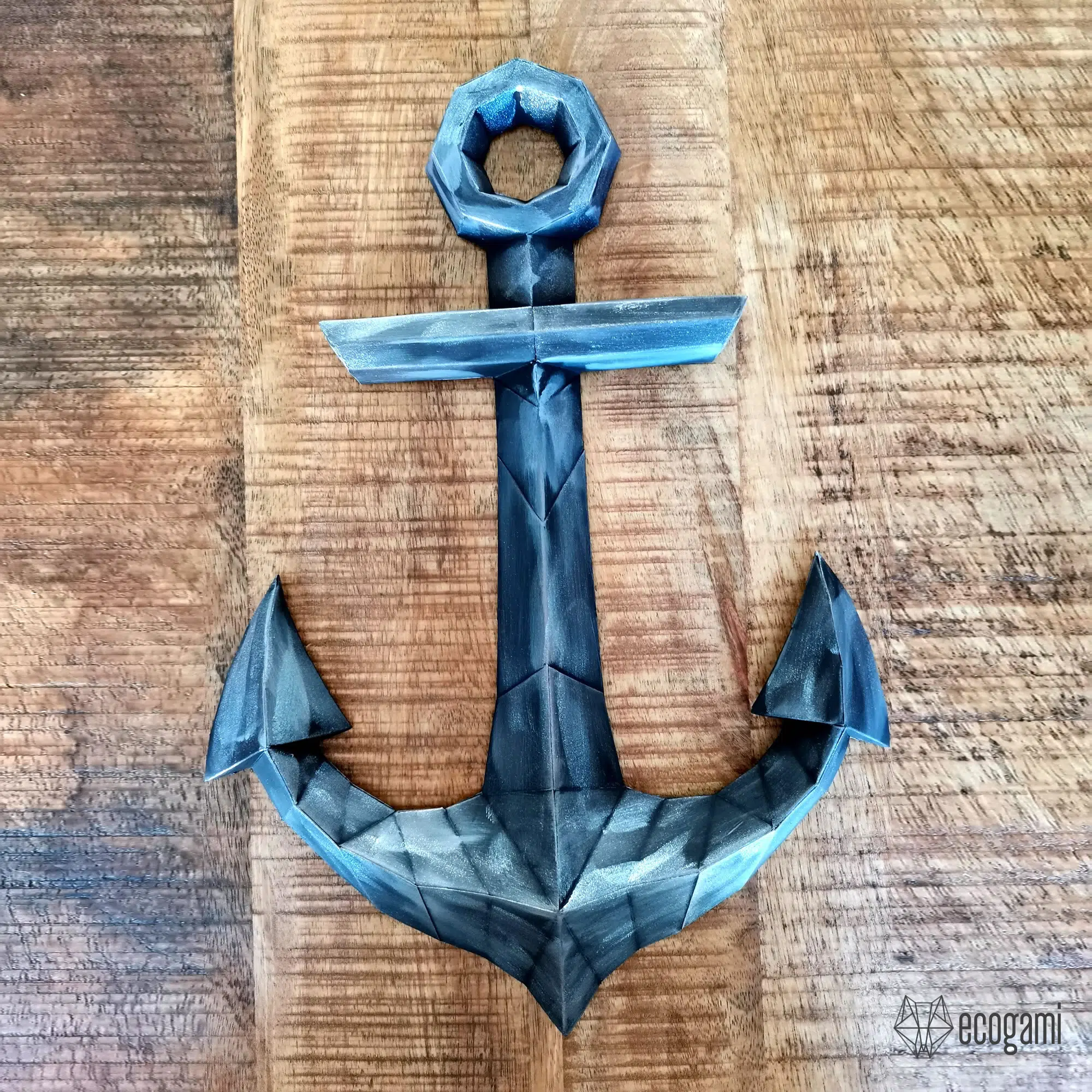 Ankerpapercraft in 3D-origami, weergave 4