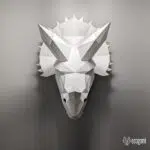 Origami 3D schedel van een triceratops, 3D-model