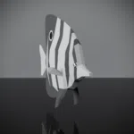 Papercraft de peixe-borboleta em origami 3D