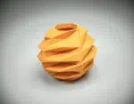 3D Origami Round Vase Papercraft
