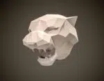 Tijger-trofee papercraft 3D, weergave 2