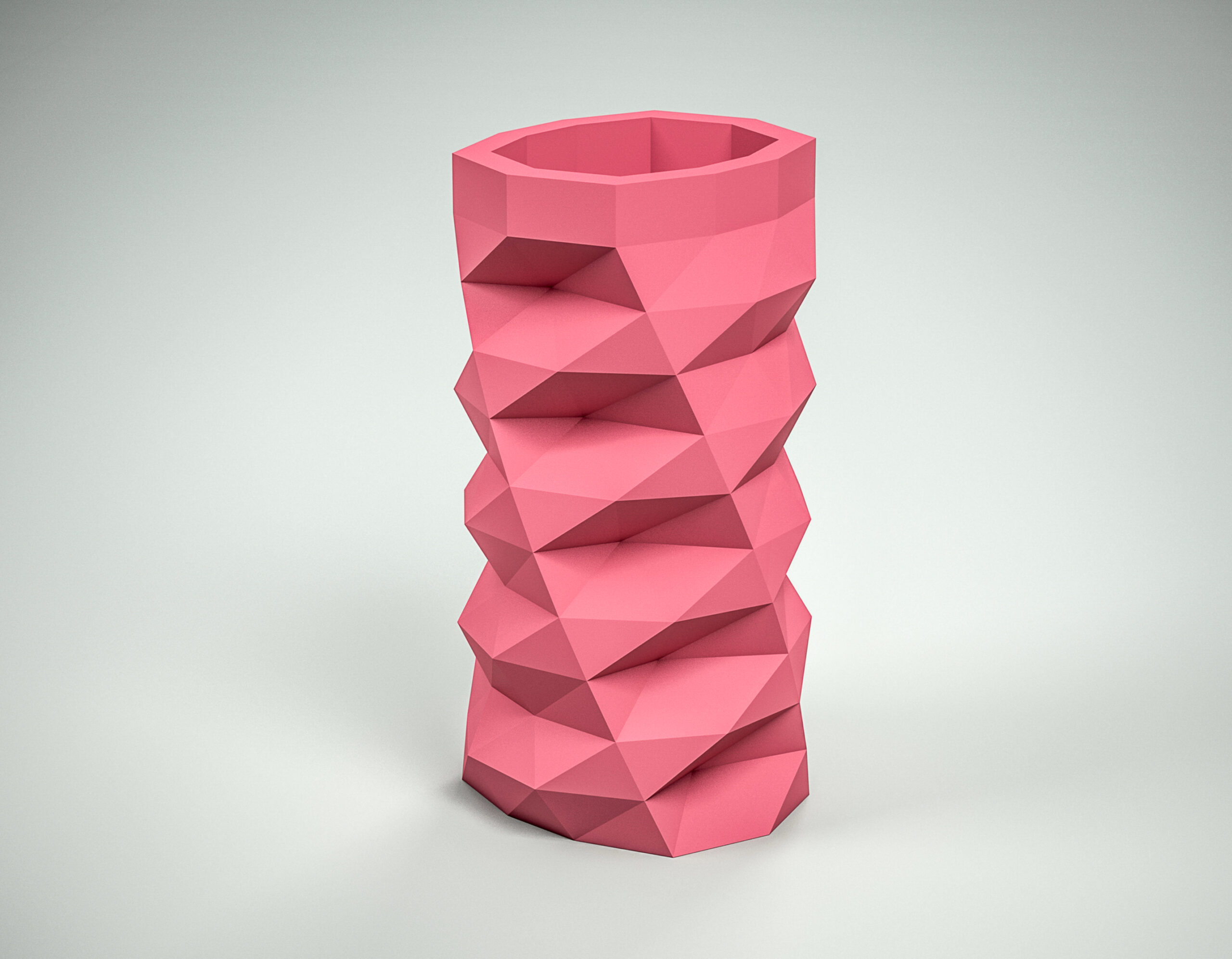 Papercraft vaso lungo per fiori in origami 3D Papercraft vaso lungo per fiori in origami 3D