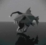Origami 3D-Papercraft van lantaarnvis, weergave 2