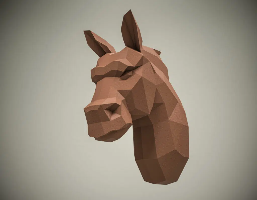 Paardenhoofd papercraft, 3D-model