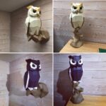 Papercraft of owl in 3D origami