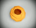 3D Origami Round Vase Papercraft