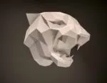 Tijger-trofee papercraft 3D, weergave 5