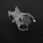 Origami 3D-Papercraft van lantaarnvis, weergave 3