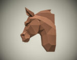 Papercraft tête de cheval en origami