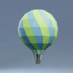 Papercraft de globo aerostático en origami 3D