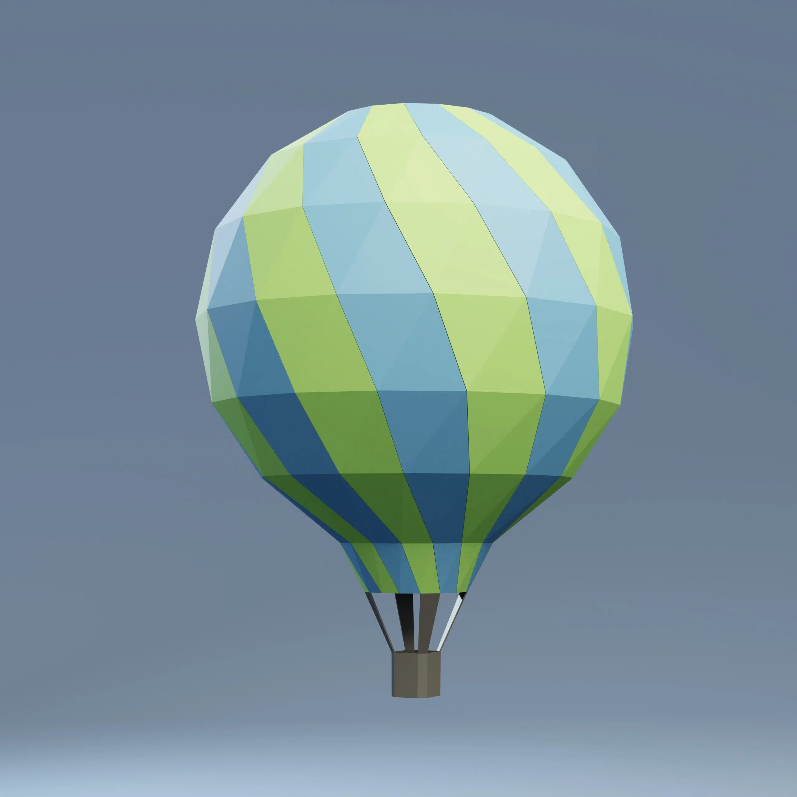 Set papercraft luchtballonnen in 3D origami, weergave 19
