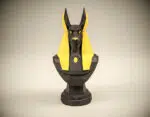 Buste van Anubis in 3D-origami, weergave 2