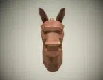 Paardenhoofd papercraft, weergave 3