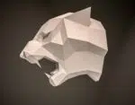 Tijger-trofee papercraft 3D, weergave 4
