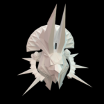 Papercraft head of Anubis in 3D origami