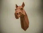 Paardenkop origami 3D papercraft, weergave 4