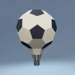 Set papercraft luchtballonnen in 3D origami, weergave 8