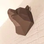 Papercraft tête d'ours en origami